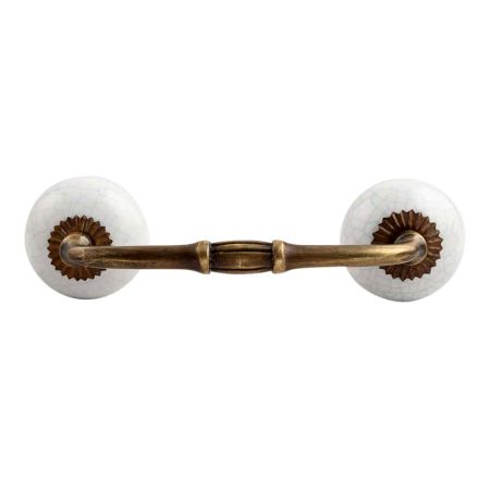 White Turquoise Ceramic Bridge Handle